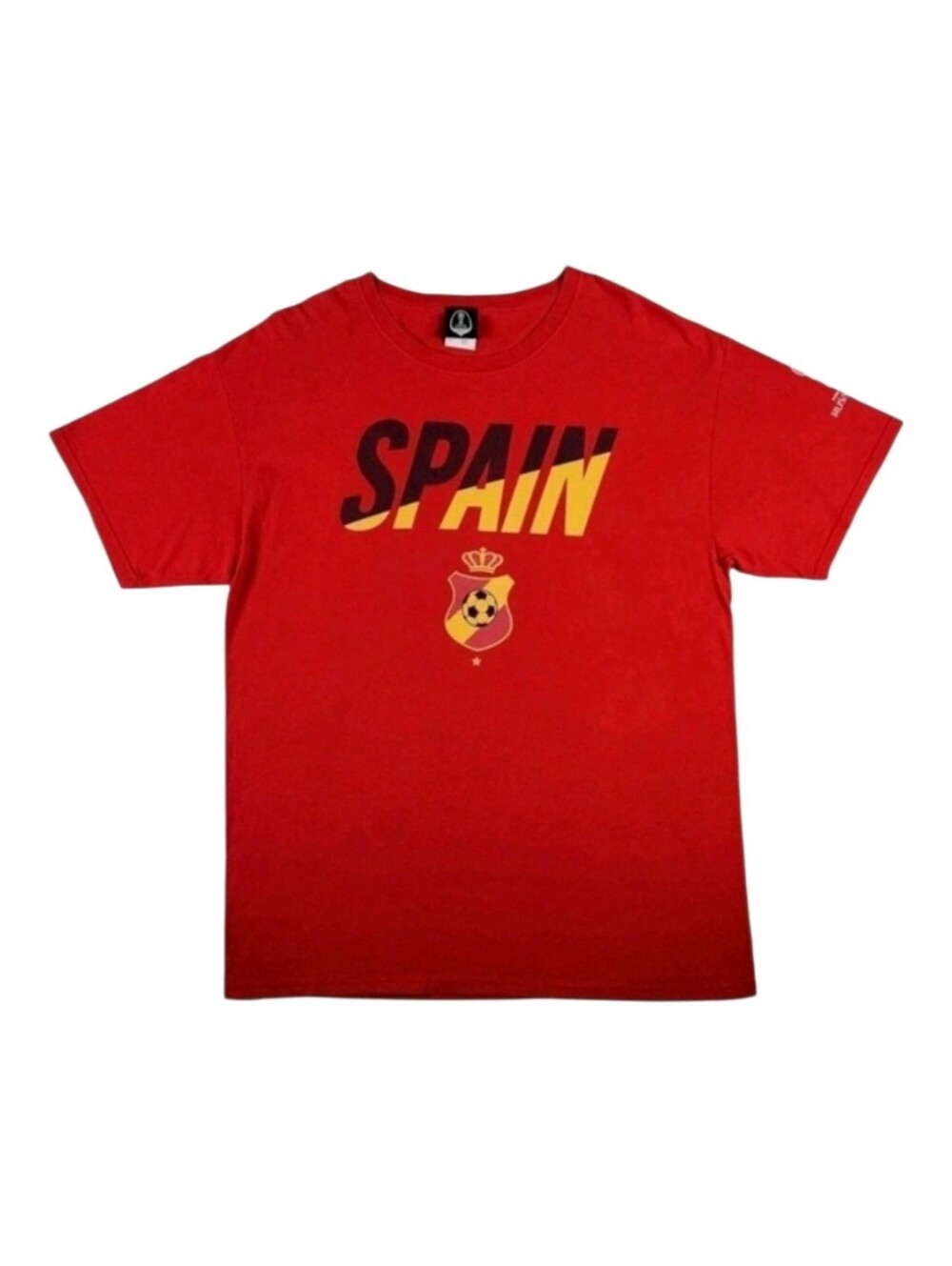 Retro Spain National Team 2018 Russia FIFA World Cup Soccer T-Shirt Large Red